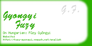 gyongyi fuzy business card