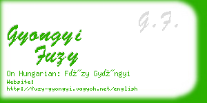 gyongyi fuzy business card